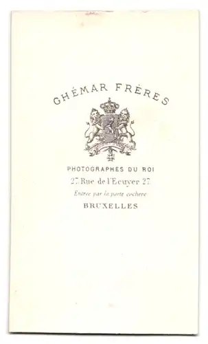 Fotografie Ghemar Freres, Bruxelles, 27 Rue de l'Ecuyer, Herr mit Backenbart im Profil