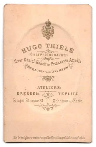 Fotografie Hugo Thiele, Dresden, Prager Strasse 31, Brustportrait eleganter Herr mit Backenbart