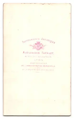 Fotografie A. Fatalot, Lyon, 49 Rue de L`Imperatrice, älterer Mann im Sonntagsstaat