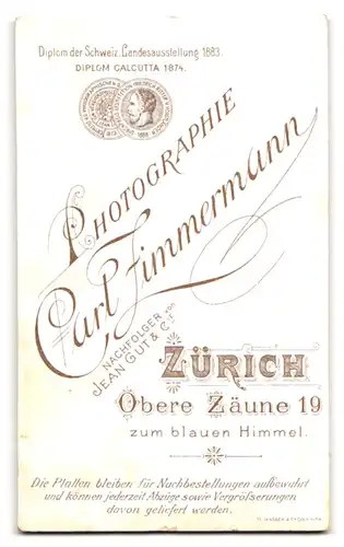 Fotografie Carl Zimmermann, Zürich, Obere Zäune 19, Portrait Herr im Anzug mit Vollbart