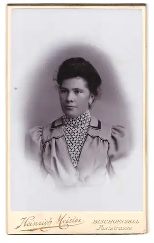 Fotografie Heinrich Meister, Bischofszell, Poststr., Portrait Dame im Kleid mit Hochsteckfrisur