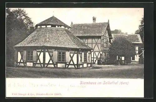 AK Sternhaus im Selkethal /Harz, Ortspartie mit Anwohnern