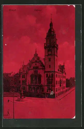 AK Rheydt, Rathaus mit Brunnen