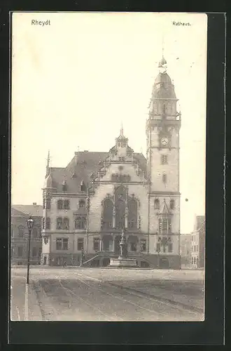 AK Rheydt, Rathaus mit Brunnen