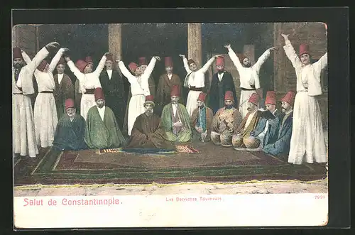 AK Constantinople, Les Derviches Tourneurs, Türkische Derwische