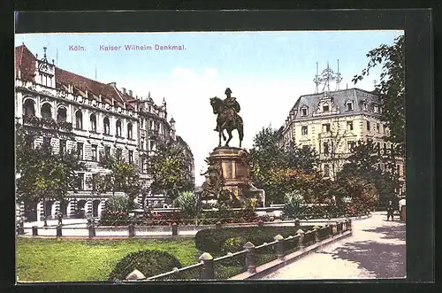 AK Köln-Neustadt, Kaiser-Wilhelm-Denkmal