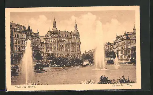 AK Köln-Neustadt, Deutscher Ring, Wasserfontaine