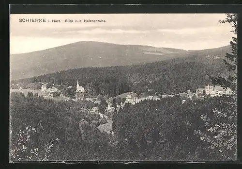 AK Schierke /Harz, Blick v. d. Helenenruhe