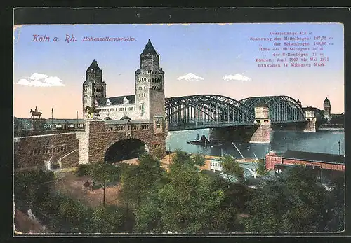 AK Köln, Hohenzollernbrücke