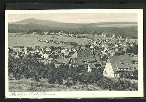 AK Braunlage /Harz, Totalansicht mit Achtermann