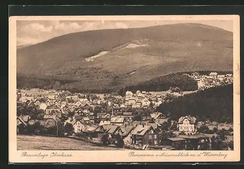 AK Braunlage /Harz, Panorama v. Adamsblick m. d. Wurmberg