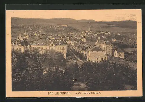 AK Bad Wildungen, Blick vom Waldhaus