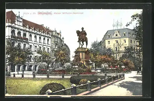 AK Köln-Neustadt, Kaiser Wilhelm-Denkmal