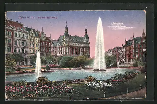 AK Köln-Neustadt, Deutscher-Ring, Springbrunnen