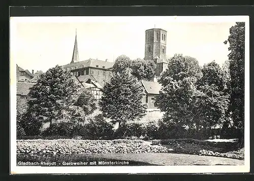 AK Gladbach-Rheydt, Geroweiher mit Münsterkirche