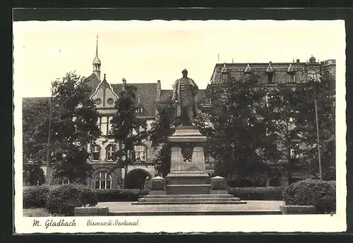 AK Mönchengladbach, Blick auf das Bismarck-Denkmal