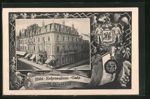 AK Mönchengladbach, Hotel u. Cafe Hohenzollern