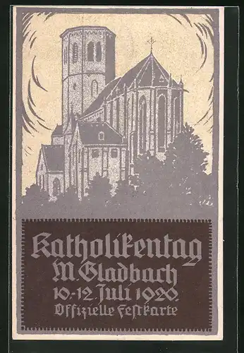 AK Mönchengladbach, Katholikentag 1920, Kirche