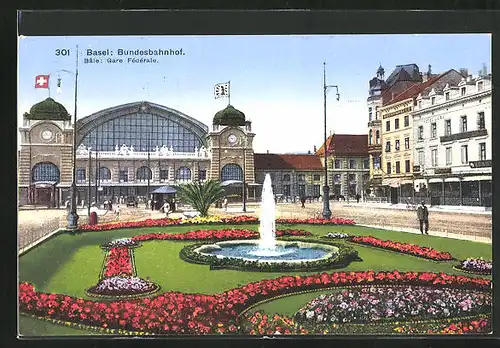 AK Basel, Bundesbahnhof, SBB