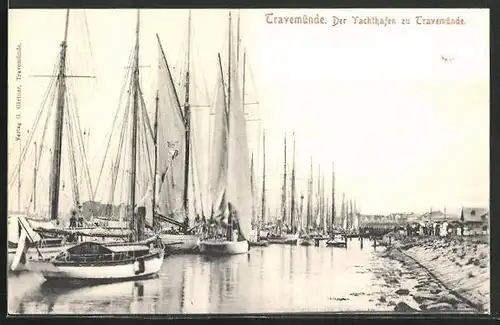 AK Travemünde, Blick zum Yachthafen