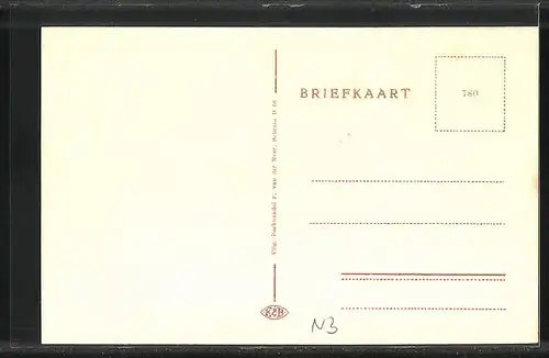 AK Huizum, Strassenpartie mit Spaziergängern