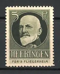 Reklamemarke Generaloberst Josias von Heeringen im Portrait, Für's Fliegerheim