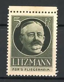 Reklamemarke General Karl Litzmann im Portrait, Für's Fliegerheim