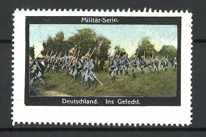 Reklamemarke Militär-Serie, Deutschland, Ins Gefecht