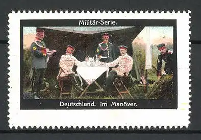 Reklamemarke Militär-Serie, Deutschland, im Manöver