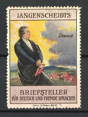 Reklamemarke Langenscheidts Briefsteller für Deutsch und Fremde Sprachen, Serie 1, Bild 12