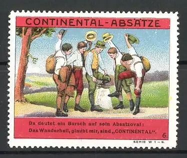 Reklamemarke Continental-Absätze, Pfadfinder vergleichen ihre Absätze, Bild 6