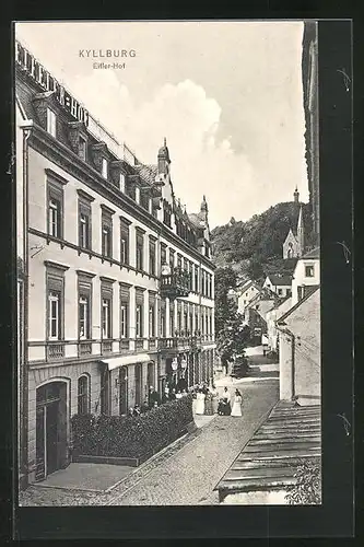 AK Kyllburg, Strassenpartie mit Eifler-Hof