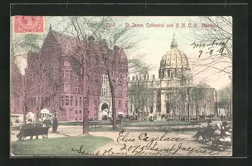 AK Montreal, St. James Cathedral and Y.M.C.A.