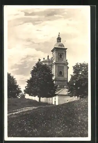 AK Vseruby, Blick zur Kirche