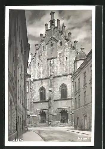 AK Schwaz, Strassenpartie an der Kirche