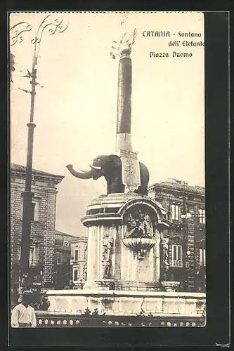 AK Catania, Fontana dell` Elefante, Piazza Duomo