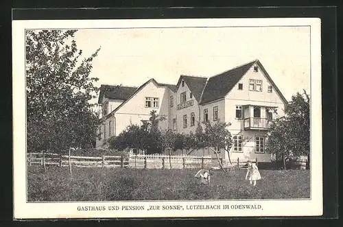 AK Lützelbach / Odenwald, Gasthaus-Pension Zur Sonne