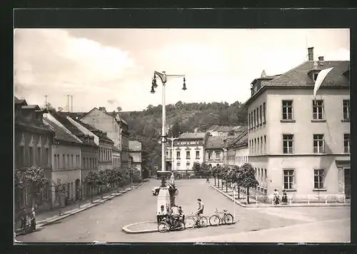 AK Mylau / Vogtland, Marktplatz