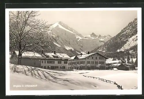 AK Birgsau bei Oberstdorf, Dorfansicht im Winter