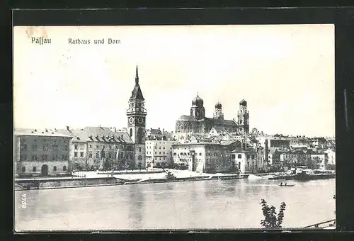 AK Passau, Rathaus und Dom