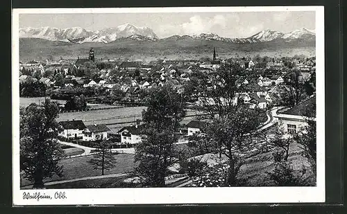 AK Weilheim /Obb., Panorama