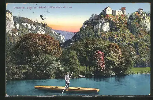 AK Wildenstein, Flusspartie mit Schloss Wildenstein