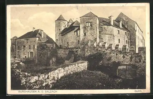 AK Burghausen a. d. Salzach, Burg mit Eingang