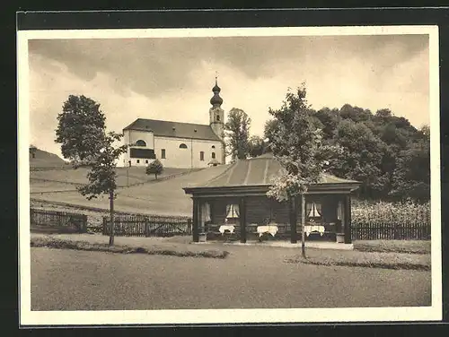 AK Ruhpolding / Obb., Spielplatz mit Salettl des St. Annahauses