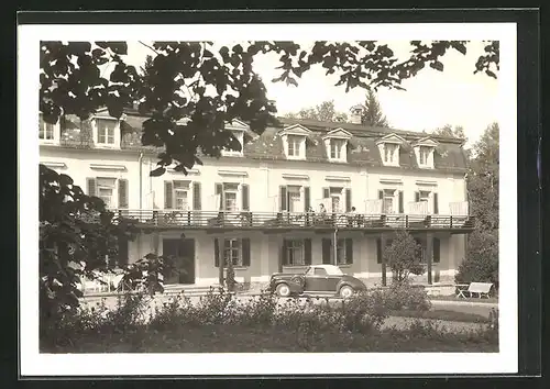 AK Bad Kohlgrub, Hotel Kurhaus mit Auto