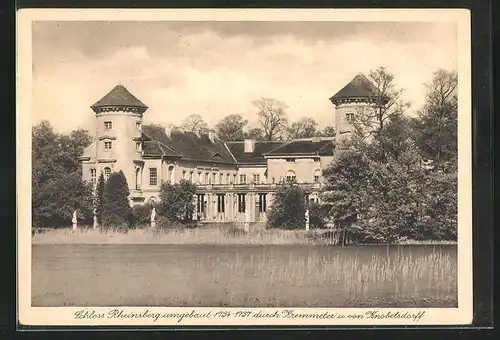 AK Rheinsberg, Schloss mit Teich