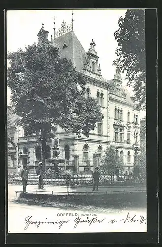 AK Crefeld, Partie am Rathaus