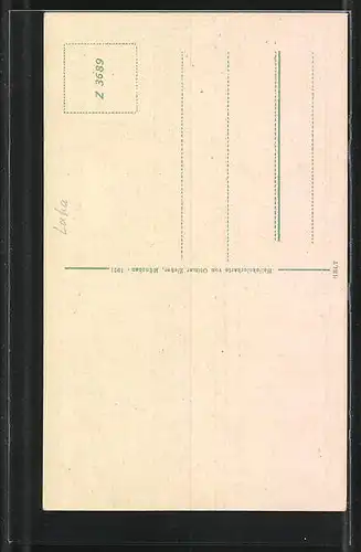 Lithographie Seeshaupt, Starnberger See mit Feldafing, Pöcking und Holzhausen