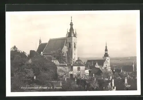 AK Krems a. d. D., Teilansicht mit Schloss und Kirche