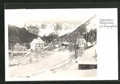 AK Tenneck, Jagdschloss Blühnbach im Winter